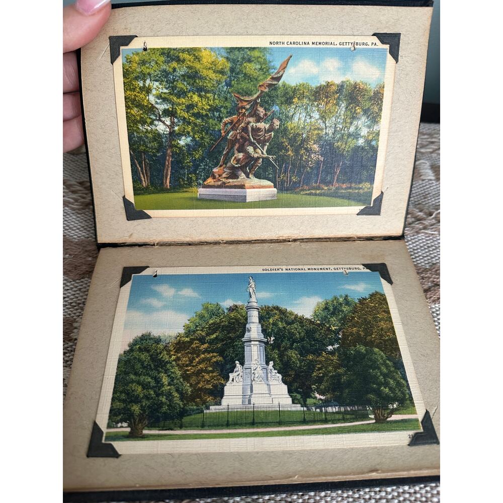 Vintage Gettysburg Souvenir Photo Album of Postcards